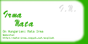 irma mata business card